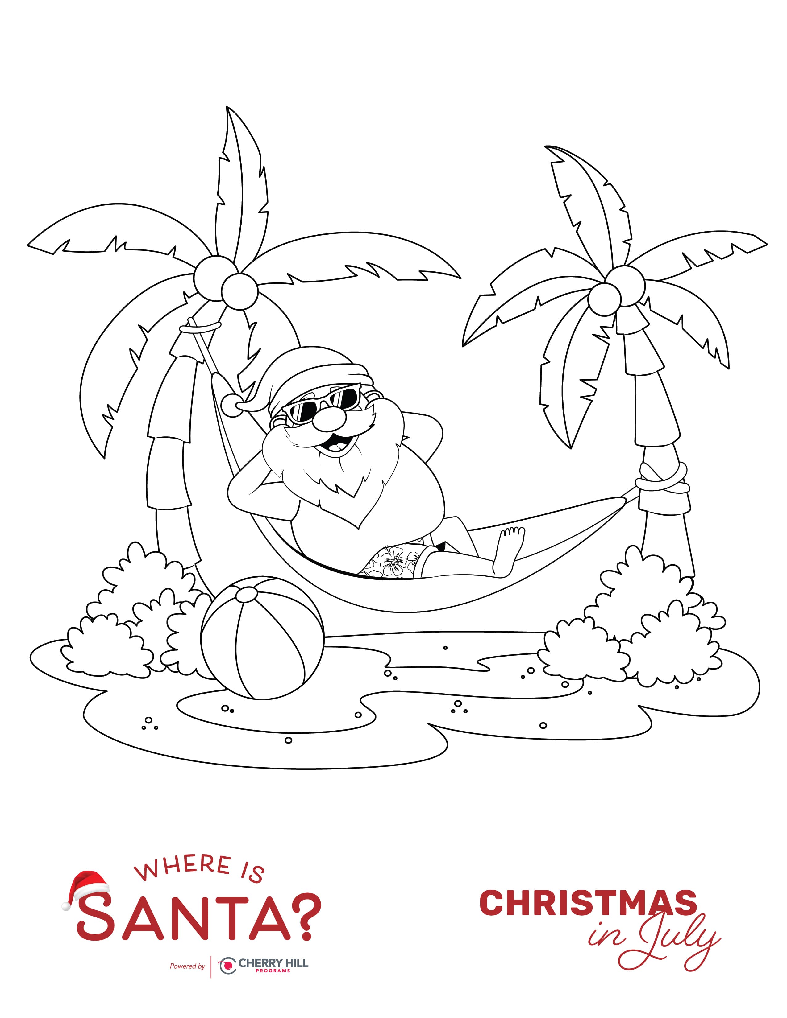 Christmas In July Coloring Pages